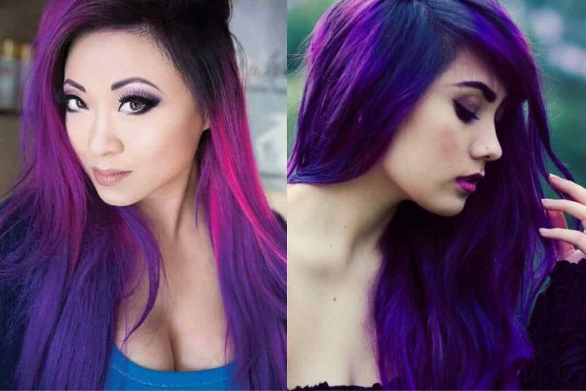 Як поміняти чорний колір волосся на фіолетовий