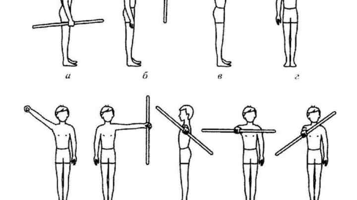 Які є вправи з гімнастичною палицею