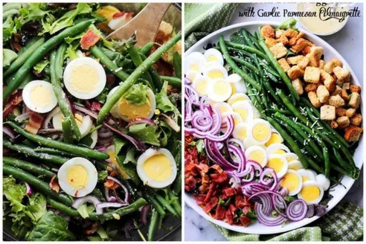 Салат із зелені з яйцем