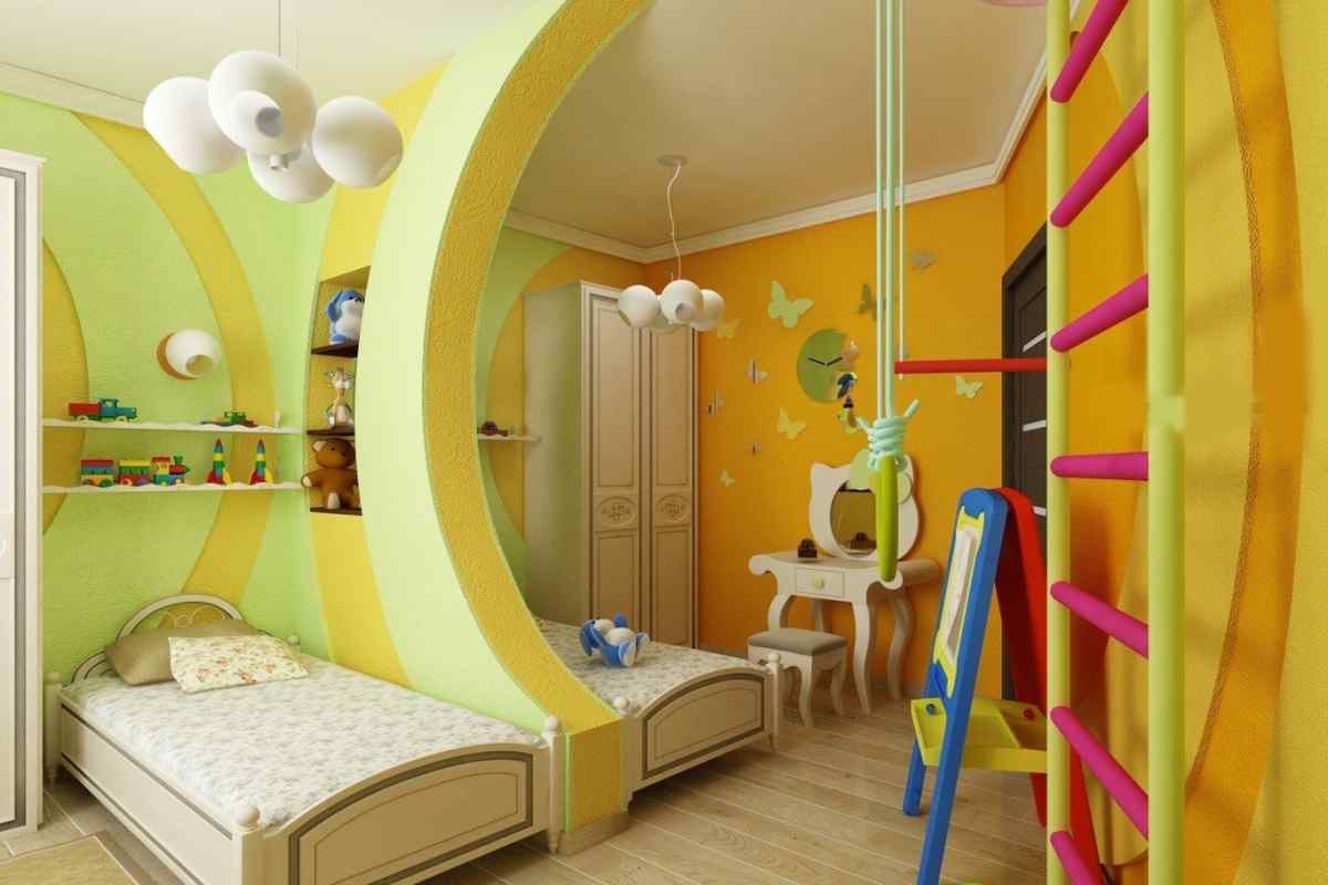 Як оформити кімнату для різностатевих дітей