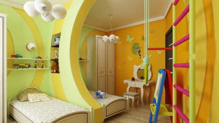 Як оформити кімнату для різностатевих дітей