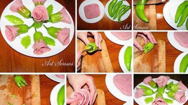 Як зробити розочки з ковбаси