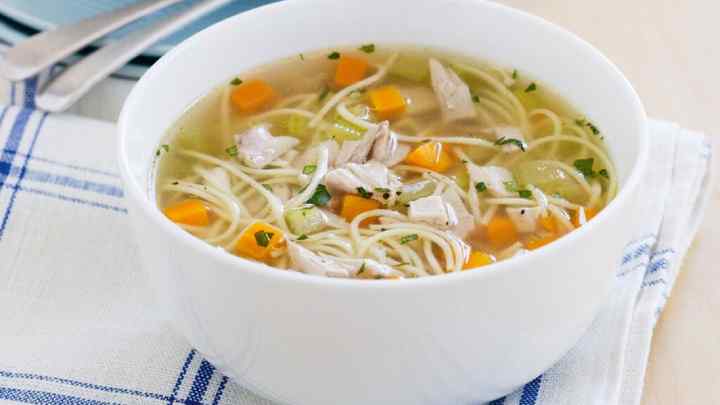 Як приготувати курячий суп з вермішеллю
