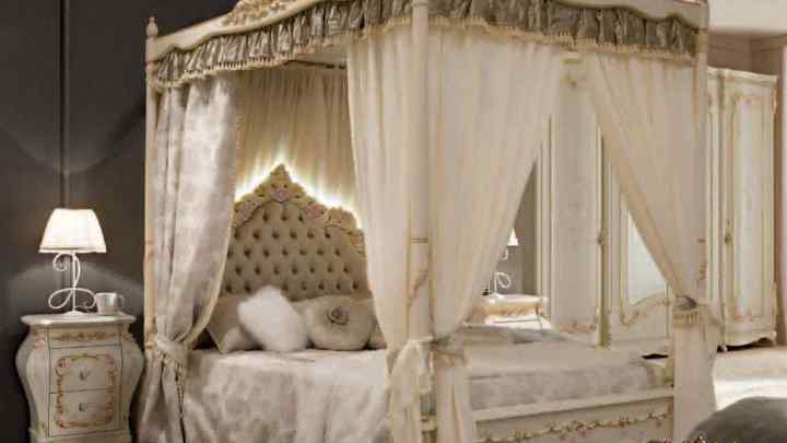 Ліжко з балдахіном - вишукана прикраса інтер 'єру