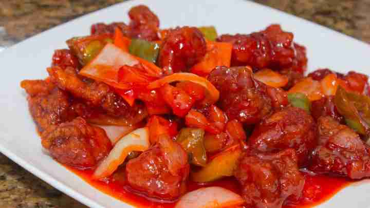 М 'ясо по-китайськи в кисло-солодкому соусі